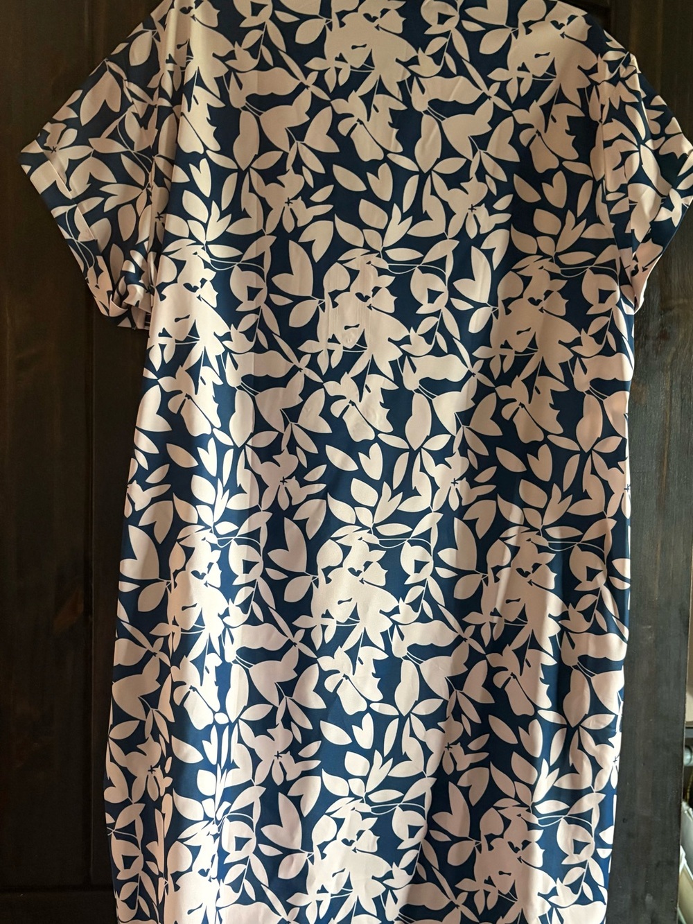 Hotouch Women's Blue and Cream Maxi Dress - Floral Print